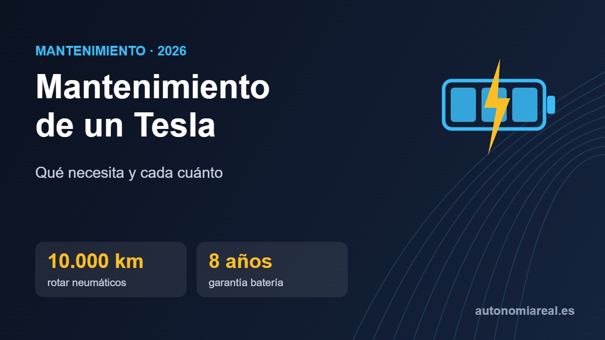 Mantenimiento de un Tesla: qué necesita y cada cuánto (2026)